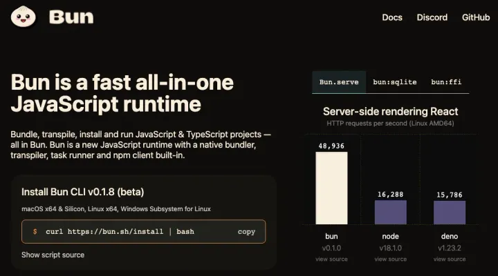 Imagen destacada del artículo sobre Bun como alternativa a Node.js y Deno